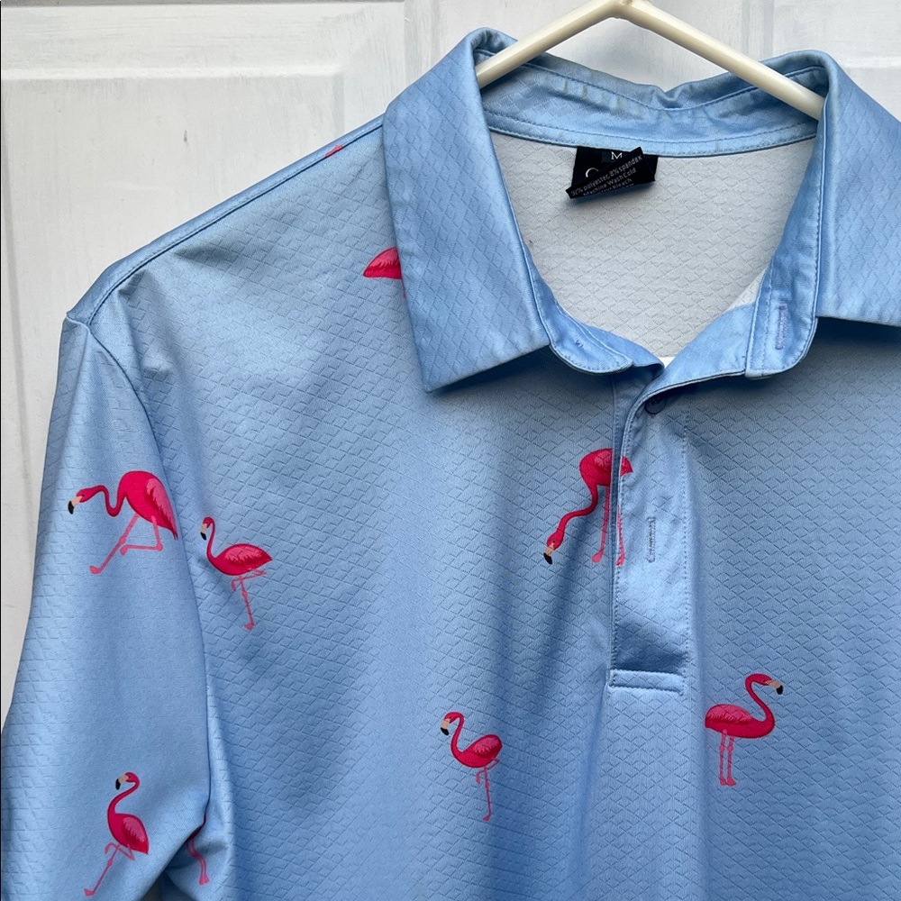 Men’s Golf Gods Australia Flamingo Polo Style Golf Shirt - see photos